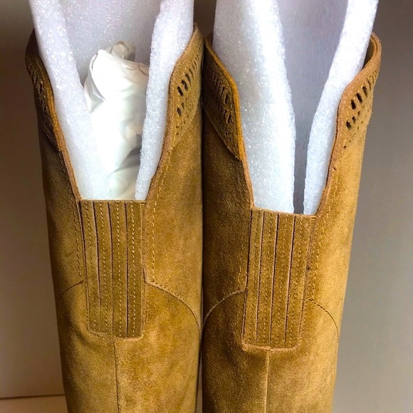PRICE FIRM BNIB Vince Camuto Karinda Tan OTK Suede Boots 6 - Picture 7 of 9